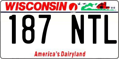WI license plate 187NTL