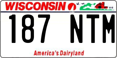 WI license plate 187NTM