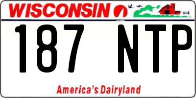 WI license plate 187NTP