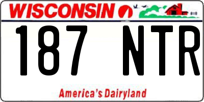 WI license plate 187NTR