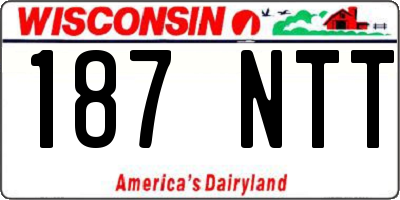 WI license plate 187NTT