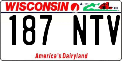 WI license plate 187NTV