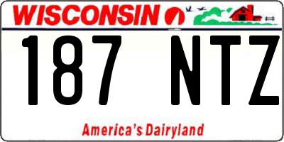 WI license plate 187NTZ