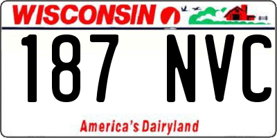 WI license plate 187NVC
