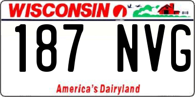 WI license plate 187NVG