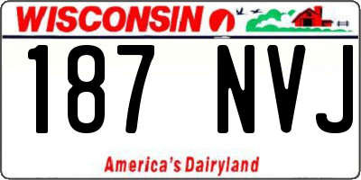 WI license plate 187NVJ