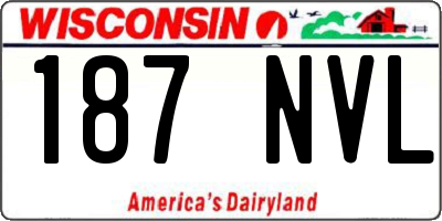 WI license plate 187NVL