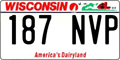 WI license plate 187NVP