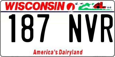 WI license plate 187NVR