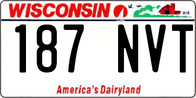 WI license plate 187NVT