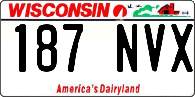 WI license plate 187NVX