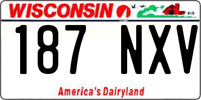 WI license plate 187NXV