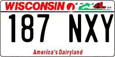 WI license plate 187NXY