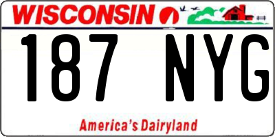 WI license plate 187NYG