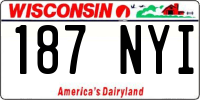 WI license plate 187NYI