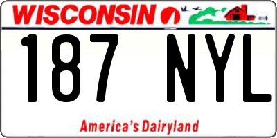 WI license plate 187NYL