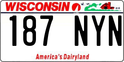 WI license plate 187NYN