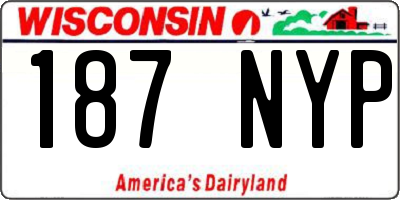 WI license plate 187NYP