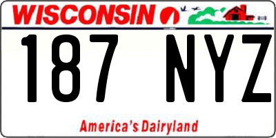 WI license plate 187NYZ