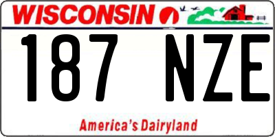 WI license plate 187NZE