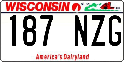 WI license plate 187NZG