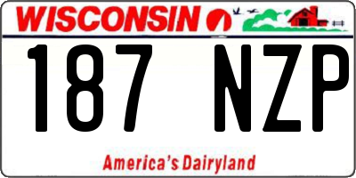 WI license plate 187NZP