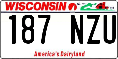 WI license plate 187NZU