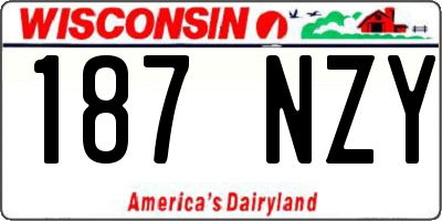 WI license plate 187NZY