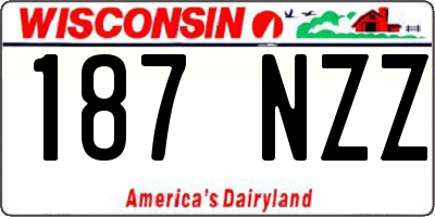 WI license plate 187NZZ