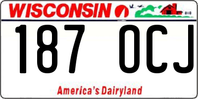 WI license plate 187OCJ