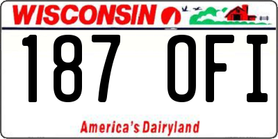 WI license plate 187OFI