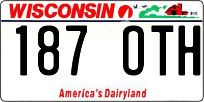 WI license plate 187OTH