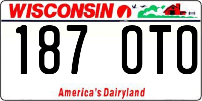 WI license plate 187OTO