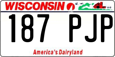 WI license plate 187PJP