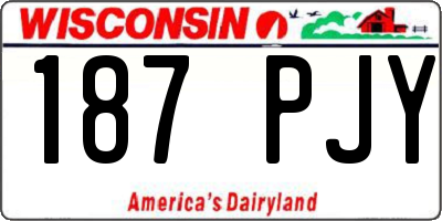 WI license plate 187PJY