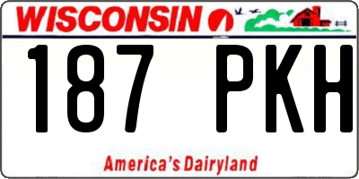 WI license plate 187PKH