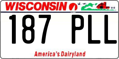 WI license plate 187PLL