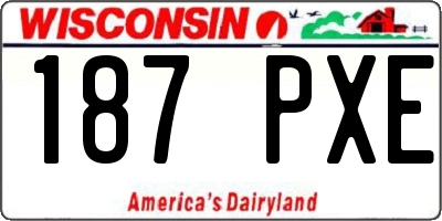 WI license plate 187PXE