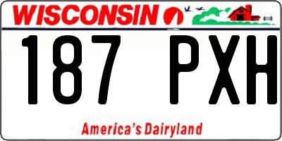 WI license plate 187PXH