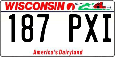 WI license plate 187PXI