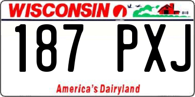 WI license plate 187PXJ