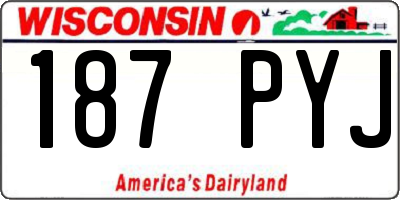WI license plate 187PYJ