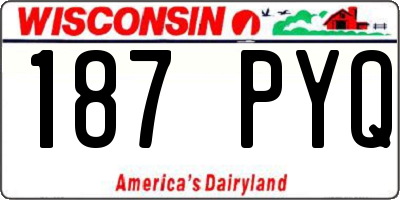 WI license plate 187PYQ