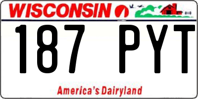WI license plate 187PYT