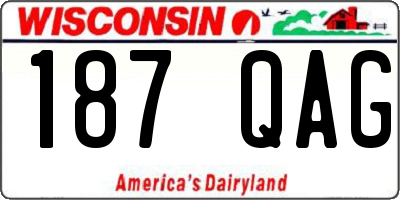 WI license plate 187QAG