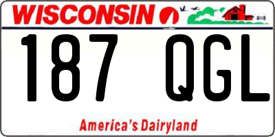 WI license plate 187QGL