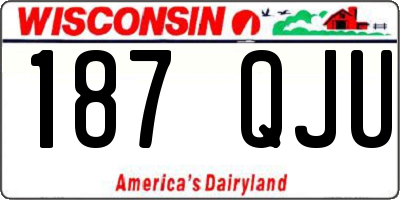 WI license plate 187QJU