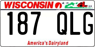 WI license plate 187QLG