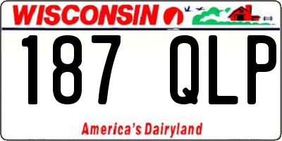 WI license plate 187QLP