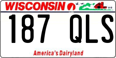 WI license plate 187QLS